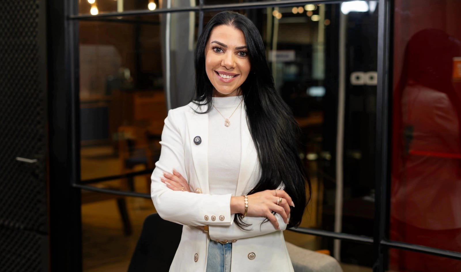 Mariana Soriano en evento inmobiliario